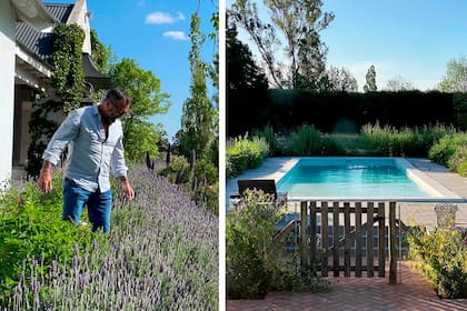 El dueño de casa entre las plantas, una afición que puede desplegar a gusto en su casa.