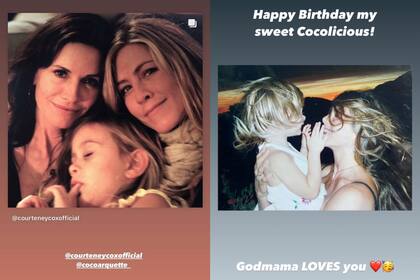 El dulce saludo de Aniston a la hija de Cox en su cumpleaños número 17