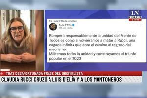 El duro descargo de Claudia Rucci por un desafortunado tuit de Luis D' Elia (Foto: Captura de video)