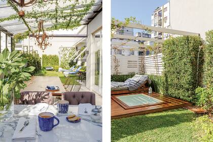 El eclecticismo manda en la galería, con muebles y lámparas variados (Créole).