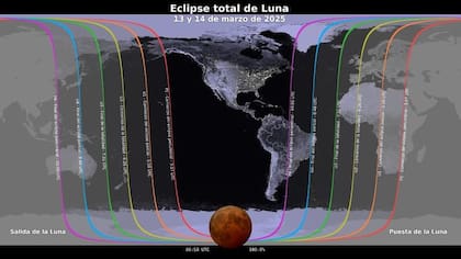 El eclipse lunar alcanzará su totalidad alrededor de las 6.04 horas y se podrá ver en gran parte del mundo (Web/Nasa)