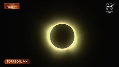 El eclipse solar total en Torreón, México