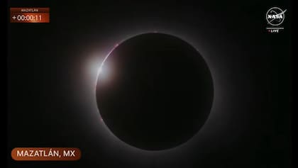 El eclipse solar total, visto desde Mazatlán, México