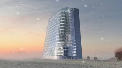 El edificio con una huerta vertical que está construyendo Plantagon en Suecia