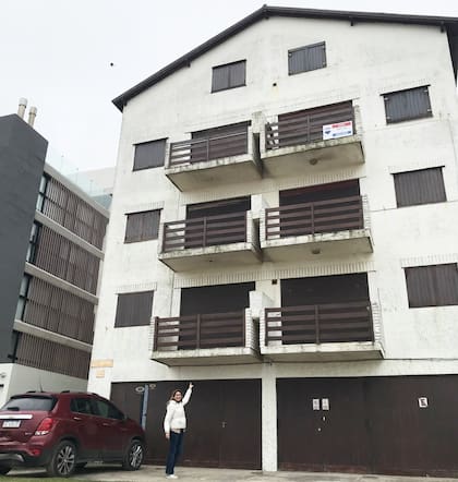 El edificio de departamentos donde pasaban los veranos.