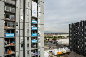 El edificio de la delegación argentina en los Juegos Panamericanos