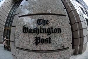 El edificio de la sede del periódico Washington Post se ve en K Street en Washington DC