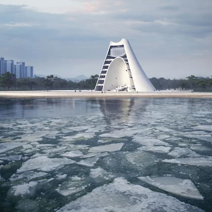 El edificio revive el antiguo concepto de adoración al sol