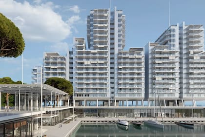 El edificio tiene tiene 17 pisos y 56 residencias de ultra lujo frente al mar Mediterráneo