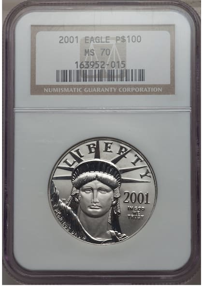 El ejemplar calificado como MS70 es el único conocido en este grado de conservación