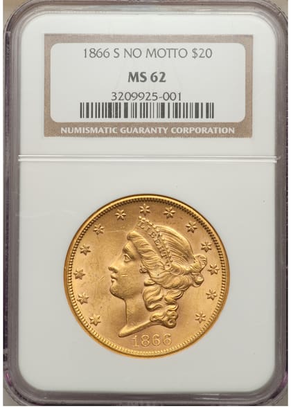 El ejemplar fue calificado como MS62, uno de los mejores conocidos hasta el momento