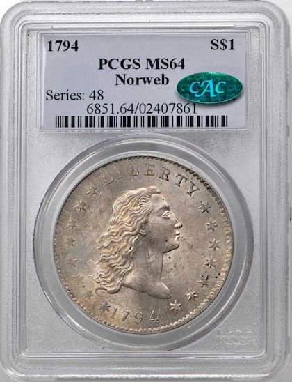 El ejemplar fue calificado como MS64 debido a su buen estado de conservación