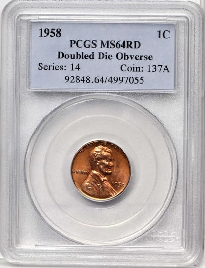 El ejemplar fue calificado como MS64RD por PCGS