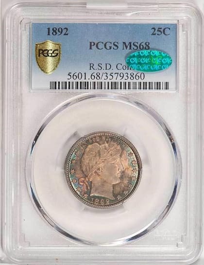 El ejemplar fue calificado como MS68 debido a su buen estado de conservación