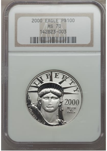 El ejemplar fue calificado como MS70, el estado de conservación más alto conocido