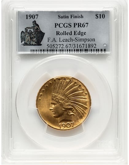 El ejemplar fue calificado como PR67 debido a su buen estado de conservación