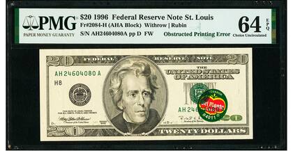 El ejemplar fue calificado por PMG como "Choice Uncirculated 64 EPQ" debido a su buen estado de conservación