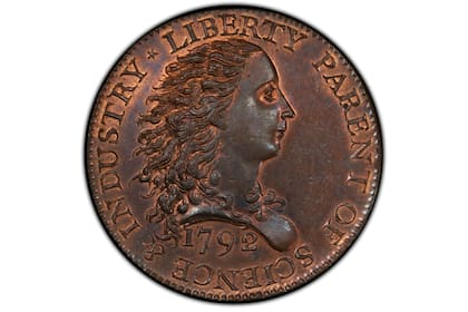 El ejemplar incluye la palabra “LIBERTY” sobre el retrato central