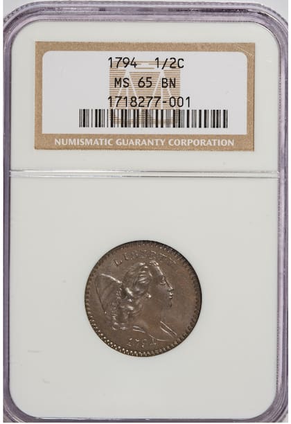 El ejemplar valioso fue calificado como MS65 BROWN debido a su buen estado de conservación