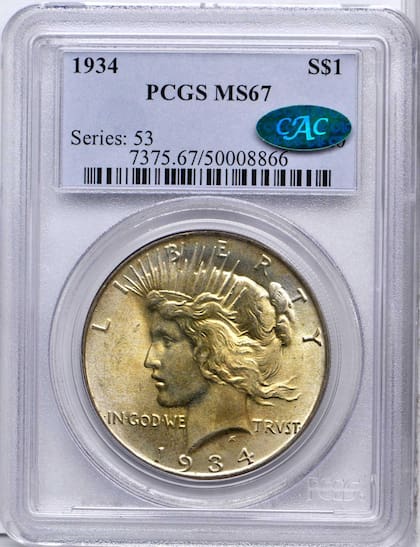 El ejemplar valioso fue calificado como MS67 debido a su excelente estado de conservación