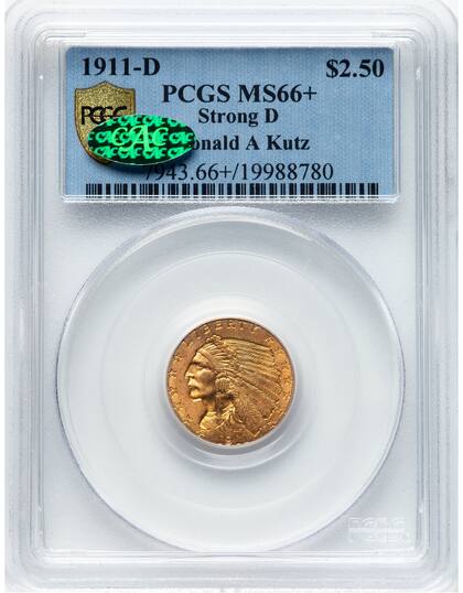 El ejemplar valioso recibió la calificación de MS66+ debido a su buen estado de conservación