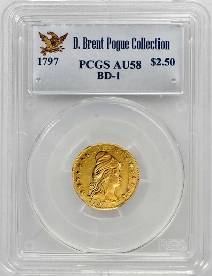 El ejemplar vendido en Stacks Bowers fue calificado como AU58 debido a su estado de conservación