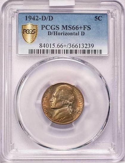 El ejemplar vendido por US$14.100 fue calificado como MS66+FS debido a su buen estado de conservación