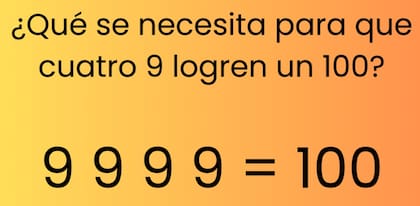 El ejercicio matemático que se debe resolver en 30 segundos