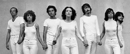 Elenco original de La lección de anatomía, obra estrenada en 1972