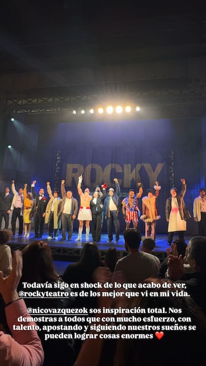 El elogio de Nico Occhiato a la obra Rocky y en especial a Nicolás Vázquez