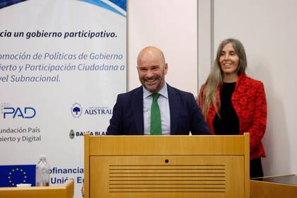 El embajador de la Unión Europea en Argentina, Amador Sánchez Rico, en la ceremonia de ratificación del proyecto de Fundación PAD