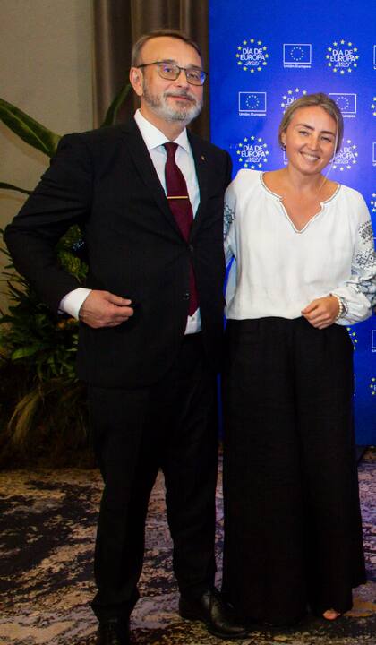 El embajador de Ucrania, Yurii Klymenko, y su esposa, Zoia Klymenko