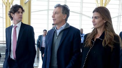 El embajador en EE.UU., Martín Lousteau, Mauricio Macri y Juliana Awada