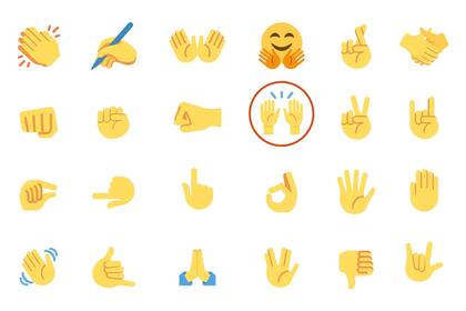 El emoji de las “dos manos levantadas al aire” (raising hands)