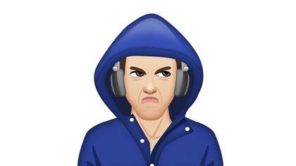 El emoji personalizado de Michael Phelps, desarrollado por Moji Maker, alternativos a las opciones estandarizadas del consorcio Unicode