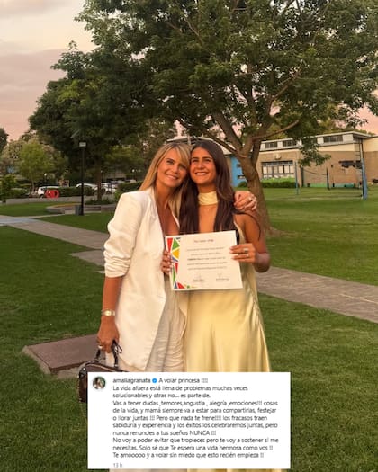 El emotivo mensaje de Amalia Granata para su hija Uma tras su graducación (Foto: Instagram @amaliagranata)