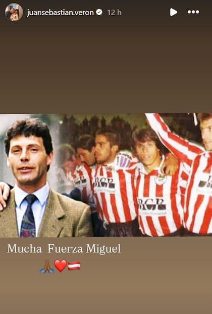 El emotivo mensaje de apoyo de Juan Sebastián Verón a Miguel Russo