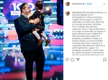 El emotivo mensaje de Darío Barassi en la víspera de su cumpleaños (Crédito: Captura Instagram/@DaríoBarassi)