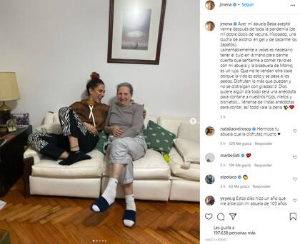 El emotivo mensaje de Jimena Barón tras el reencuentro con su abuela