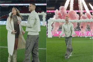 El show de Lucas Hernández en el Parque de los Príncipes para revelar el sexo de su bebé