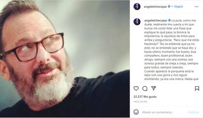 El emotivo posteo de Baby Etchecopar sobre la myerte de Gerardo Rozín (Foto: Instagram)