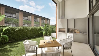 El emprendimiento recicla parte de una antigua nave industrial para dar lugar a 48 unidades, mayormente dúplex de doble altura