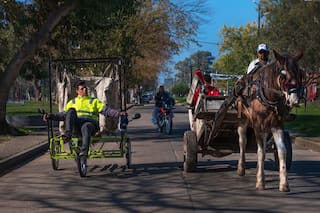 Creó eco-triciclos y los cambia por caballos a los recicladores