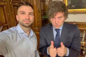 El empresario Mauricio Novelli y el presidente Javier Milei