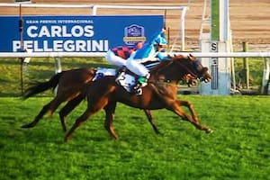 El potrillo que estrenaba jockey escapó del encierro y le sacó el Pellegrini a la única yegua de la carrera