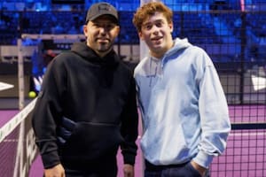 El encuentro de Franco Colapinto y Sergio Agüero en un torneo de padél