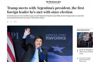 El encuentro de Milei y Trump, en The Washington Post