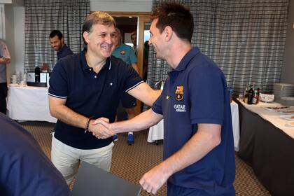 El encuentro del Tata y Messi en Barcelona