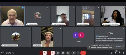 El encuentro por zoom se hizo a las 20.30 del jueves