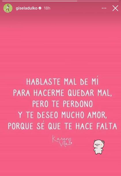 El enigmático mensaje que compartió Gisela Dulko en Instagram
